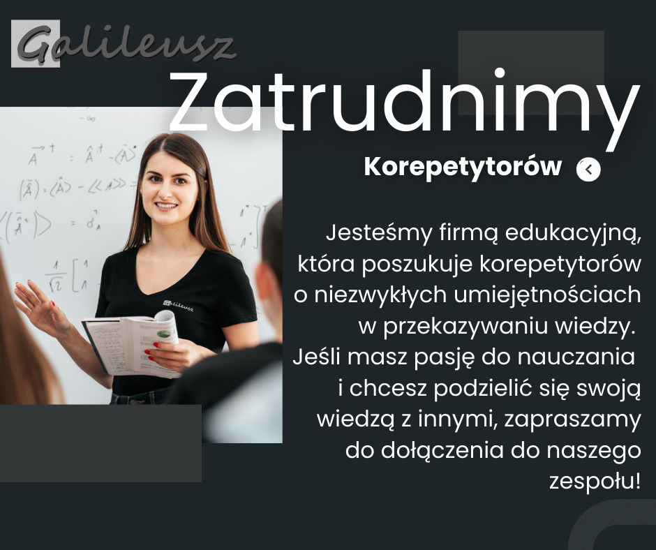 Zatrudnimy korepetytorów